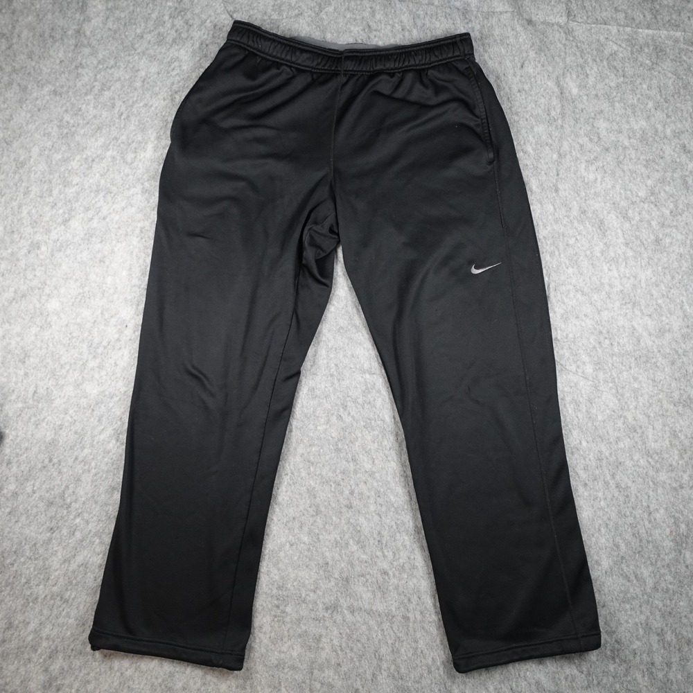 Nike Pants Mens Large Black‎ Therma Fit Fleece Knock Out KO Sweatpants